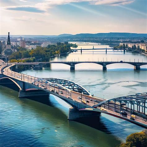 Premium AI Image | Bridges on Danube River in Vienna