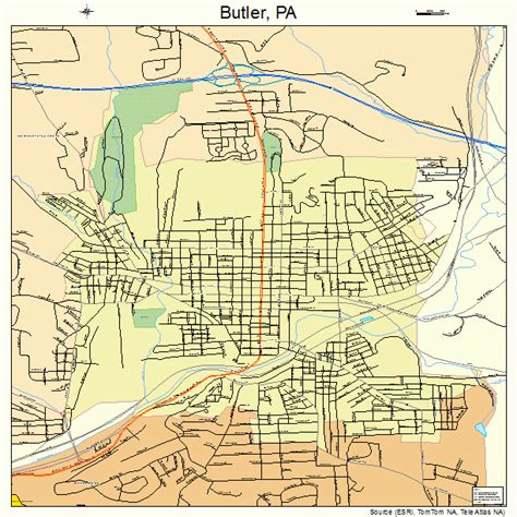 Butler Pennsylvania Street Map 4210464