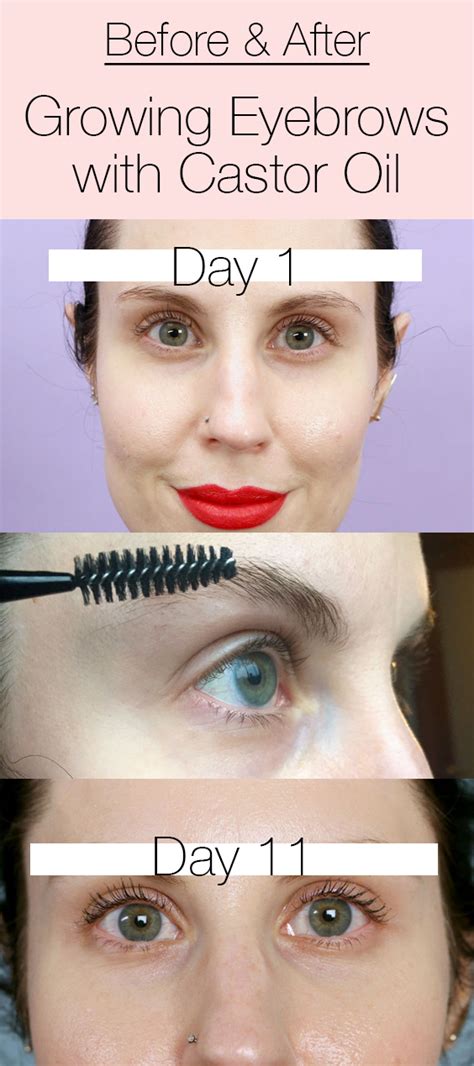 I Used Castor Oil On My Eyebrows For 11 Days To Make Them Grow | How to ...