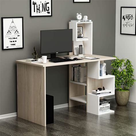 Buy HOMIDEA DERONI Writing Desk - Computer Workstation - Home Office Desk - Writing Table with ...