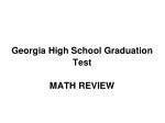 PPT - Georgia High School Graduation Test MATH REVIEW PowerPoint Presentation - ID:701666