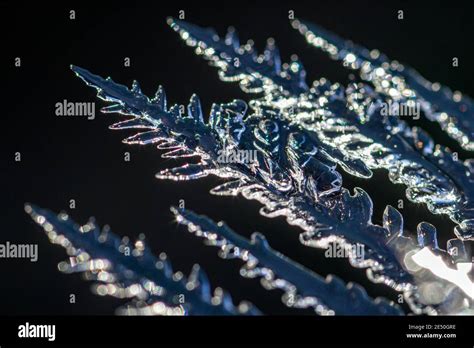 macro ice crystals Stock Photo - Alamy