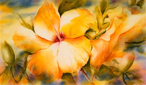 Hawaiian Flower Painting by Connietownsart Large Hibiscus - Etsy