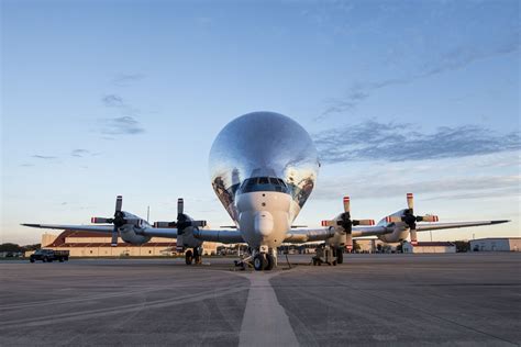 An Aero Spacelines B-377 Super Guppy sits on the flightline at Joint Base San Antonio-Randolph ...