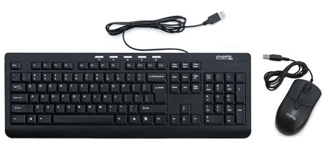 Plugable Basic USB Keyboard and Mouse Bundle (Extra Long Cables) | Plugable