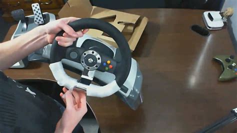 Xbox 360 Wireless Racing Wheel Unboxing - YouTube