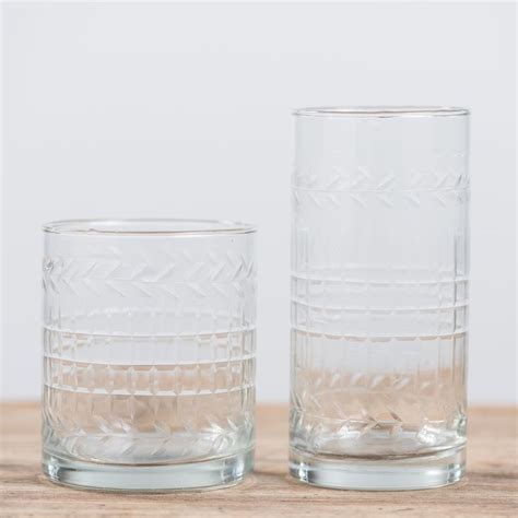 embossed glass tumblers | Glass tumbler, Glassware, Tumbler