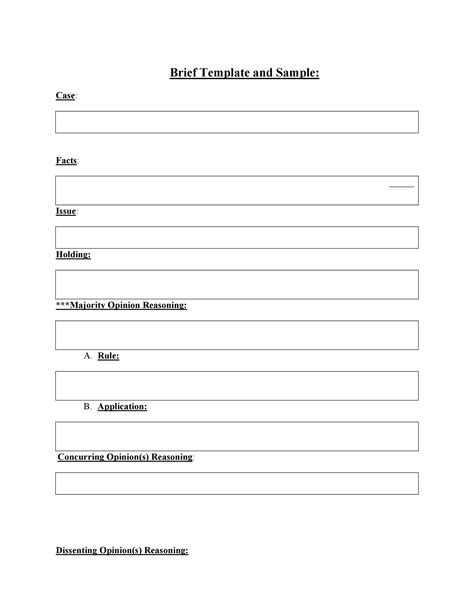 40 Case Brief Examples & Templates ᐅ TemplateLab