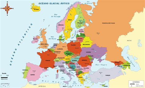 Mapa de Europa con división política - Mapa de Europa