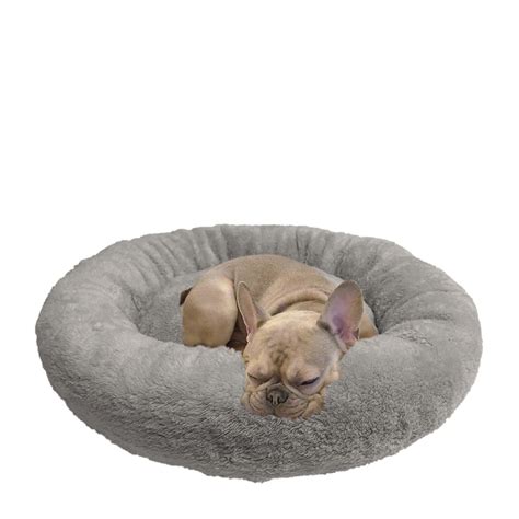 Round plush pet bed, grey CLÖE e CLUZO GRS | Mondou