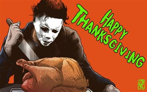 Happy Thanksgiving with Michael Myers Background | Funny horror, Michael myers, Michael meyers ...