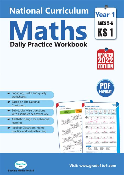 Year 1 Maths Workbook for UK National Curriculum