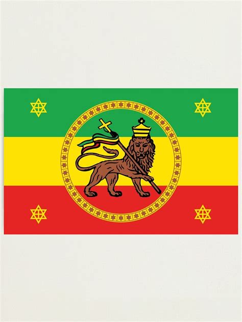 "Lion of Judah Ethiopia Imperial Flag" Photographic Print for Sale by JeromeArt | Redbubble