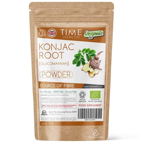 Organic Konjac Root Powder (Glucomannan) - Weight Management - Source of Soluble Fibre ...