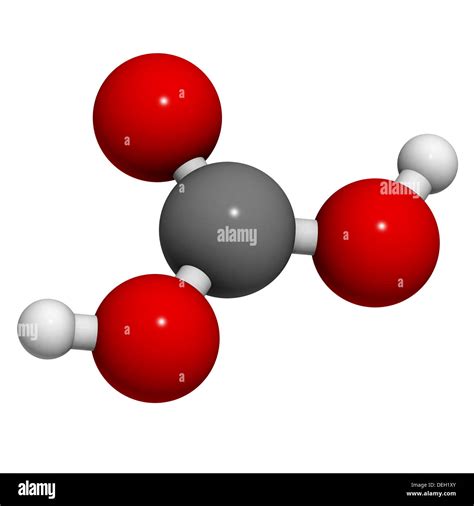 El ácido carbónico (H2CO3), la estructura química de moléculas ...