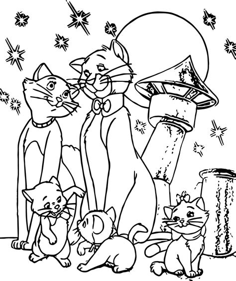 nice Family Disney The Aristocats Coloring Page | Disney coloring pages ...