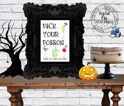 Printable Halloween Party Package Signs Digital Halloween | Etsy