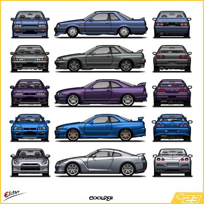 List of GT-R's pixel cars by Megasxlrfan5 on DeviantArt