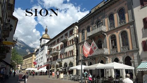 Download Sion Switzerland Historic City Center Streetscape Wallpaper ...