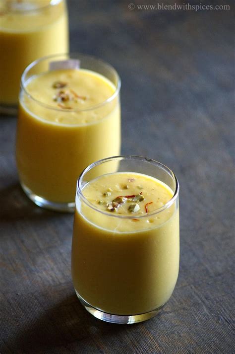 Kesar Mango Lassi Recipe - The Best Indian Mango Lassi with Saffron