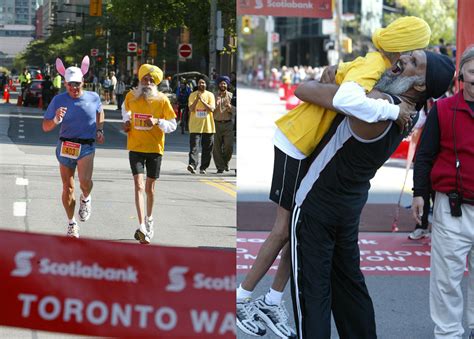 TORONTO-FAUJA-SINGH-FINISH-LINE - Toronto Waterfront Marathon