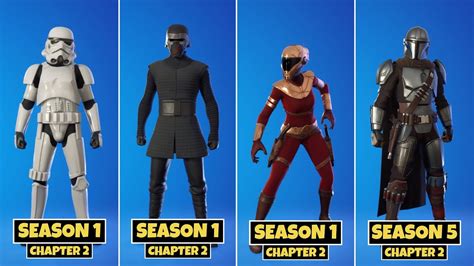 Evolution of Fortnite Star Wars Series Skins! (Chapter 1 Season 1 ...