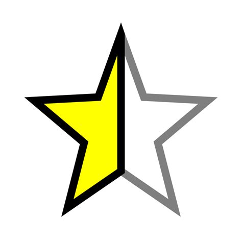 Half Star Symbol - ClipArt Best