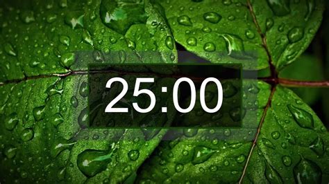 Countdown timer, 25 minutes with relaxing music for concentration - YouTube