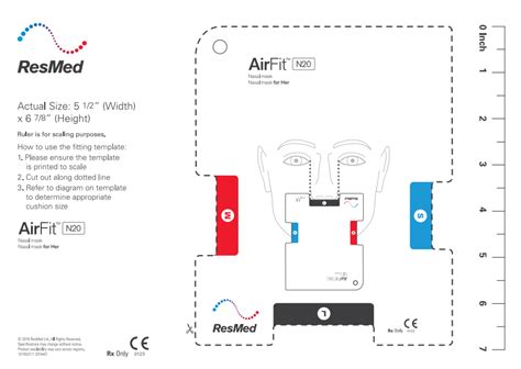 Resmed Airfit F30i Sizing Template