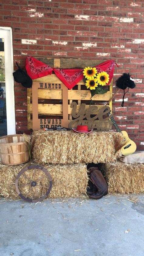 Western theme party photo booth idea. #50thbirthdaypartydecorations in 2020 | Western theme ...