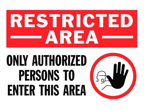 Restricted Area Signs - Riset