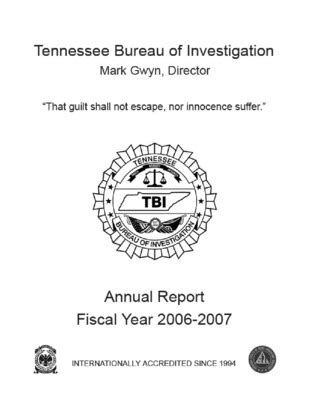 Tennessee Department of Investigation Annual Report | TN Bureau of ...