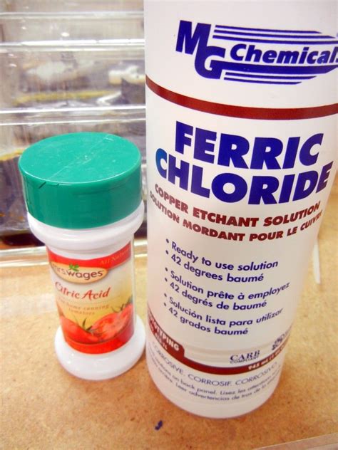 Ferric chloride for safely etching copper, brass and nickel silver ...