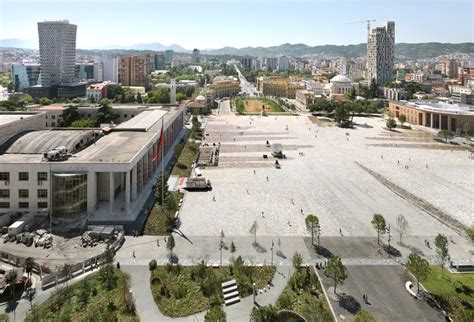 Square dance: Skanderbeg Square and TID Tower in Tirana, Albania, by ...