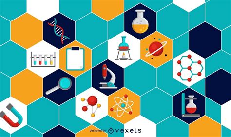 Scientific Elements Background Design Vector Download