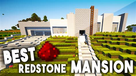 BEST MINECRAFT REDSTONE MANSION (w/ 30+ Redstone Creations) - YouTube