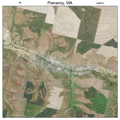 Aerial Photography Map of Pomeroy, WA Washington