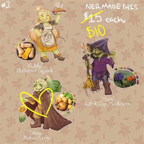 OPEN Garden Gnomes Adoptable Sheet #2 by Nermadethis on DeviantArt