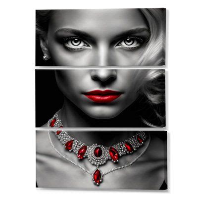 Mercer41 The Lady With The Red Ruby II - Woman Sensual Canvas Wall Art Set | Wayfair | Canvas ...