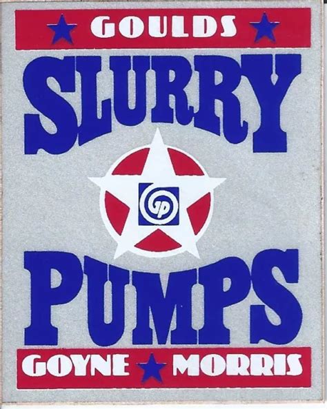 GOULDS GOYNE MORRIS Slurry Pumps Vintage Unused Mining Hard Hat Sticker $5.99 - PicClick