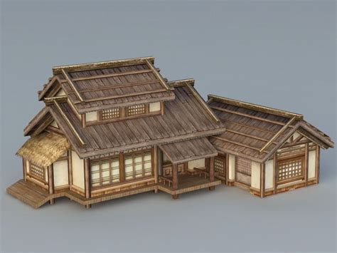 Old Japanese House 3d model 3ds Max files free download - modeling 40462 on CadNav | Japanese ...