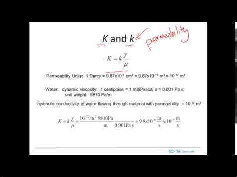 hydraulic conductivity - YouTube