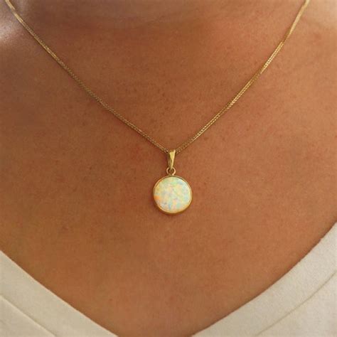 White Opal Pendant - Etsy