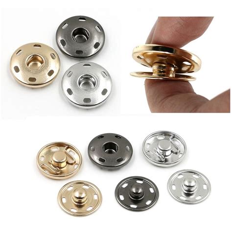 20Sets Hidden Button Metal Sewing Button Snap Fastener Press Stud Sew On Sewing Craft | Shopee ...
