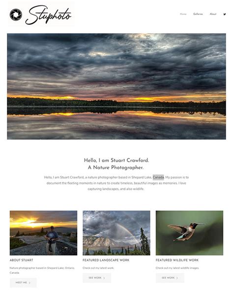 Best Nature Photography Portfolio Website Examples - Pixpa