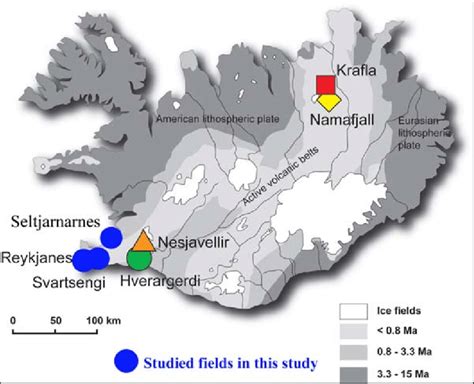 Location map of the three Icelandic geothermal fields selected for this... | Download Scientific ...