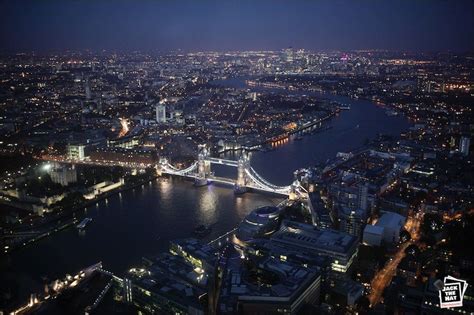 London at Night Premium Aerial Photograph by Pro Photographer. Decorative Wall Art Print ...