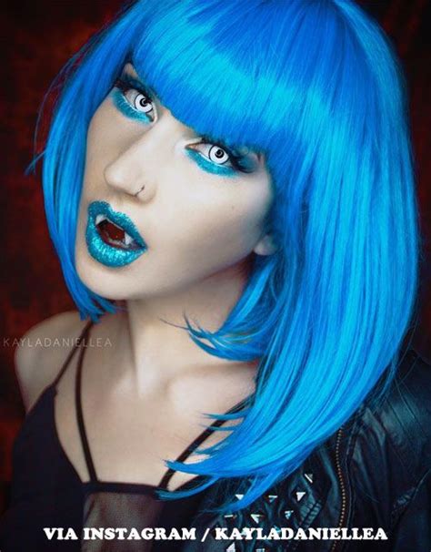 12 Halloween Makeup Looks For Blue Hair | Halloween makeup looks, Vamp ...