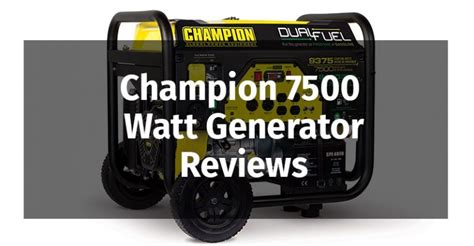 6 Best Champion 7500 Watt Generators (Reviews for 2021) - Globo Tools