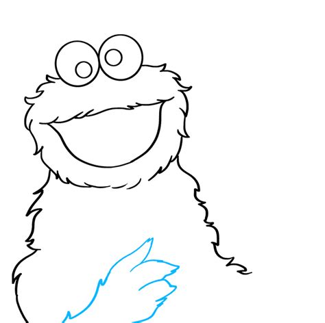 How to Draw Cookie Monster from Sesame Street | Easy Drawing Guides